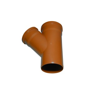 Marley KG-Rohr Einfachabzweig 45 Grad DN 110/110 für Kanalgrundrohre.