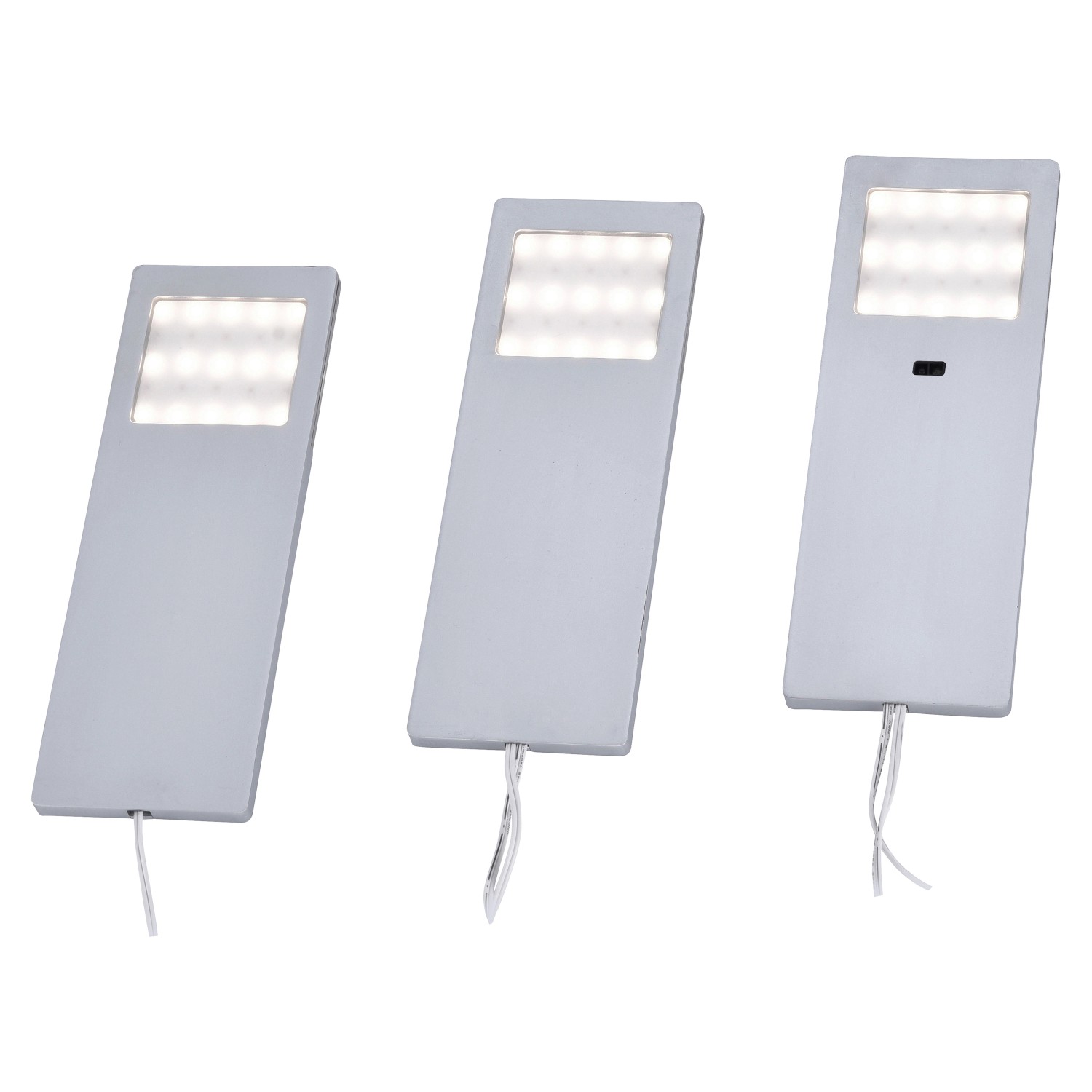 Paul Neuhaus LED-Unterbauleuchten Helena Silber 3er-Set