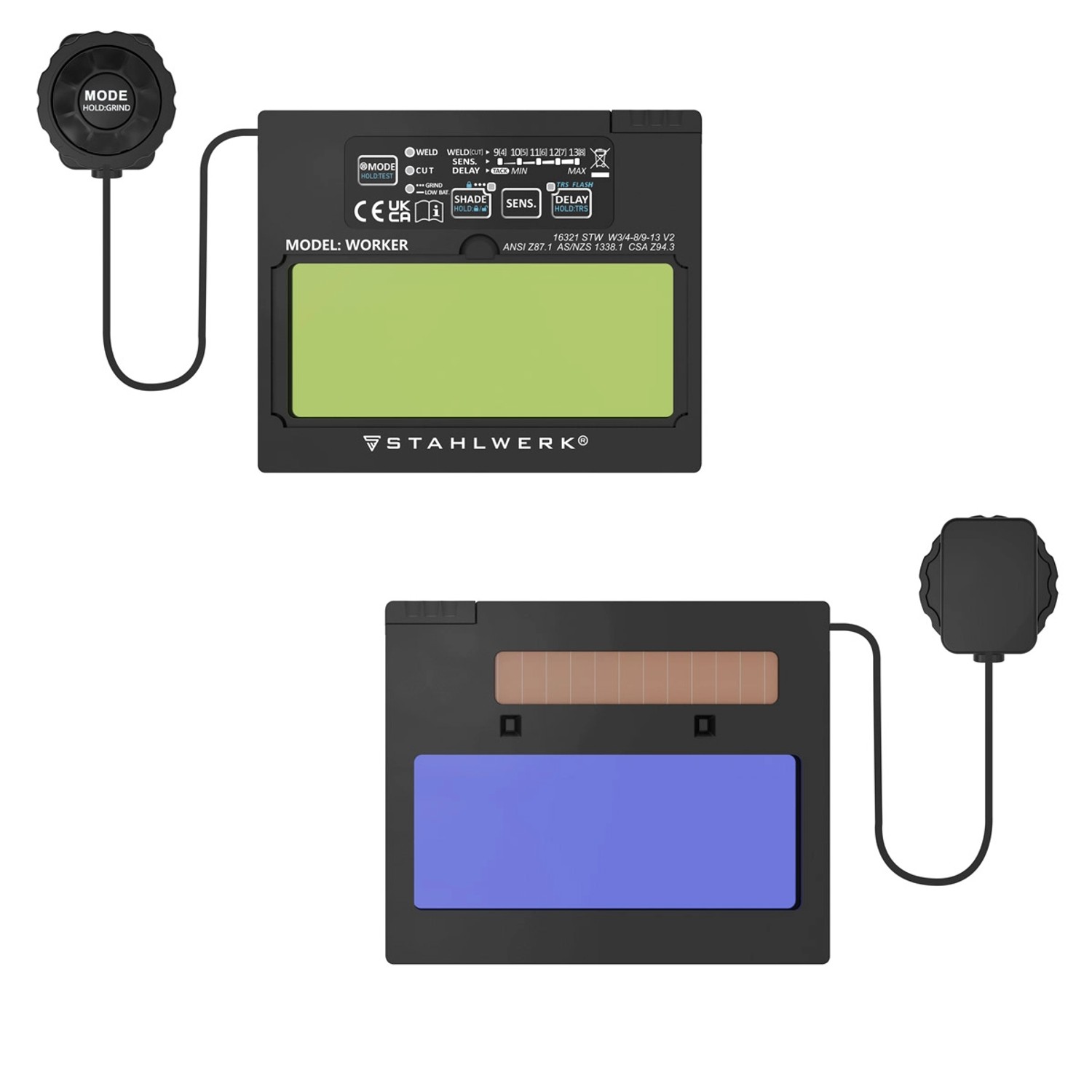 STAHLWERK Schweißhelm Worker 3-in-1, Automatik, Schweißschild für optimalen Schutz beim Schweißen.