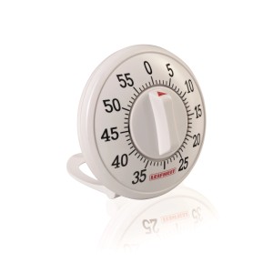 Leifheit Eieruhr ComfortLine, Küchenhelfer mit Drehknopf und Minutenskala bis 60 Minuten.