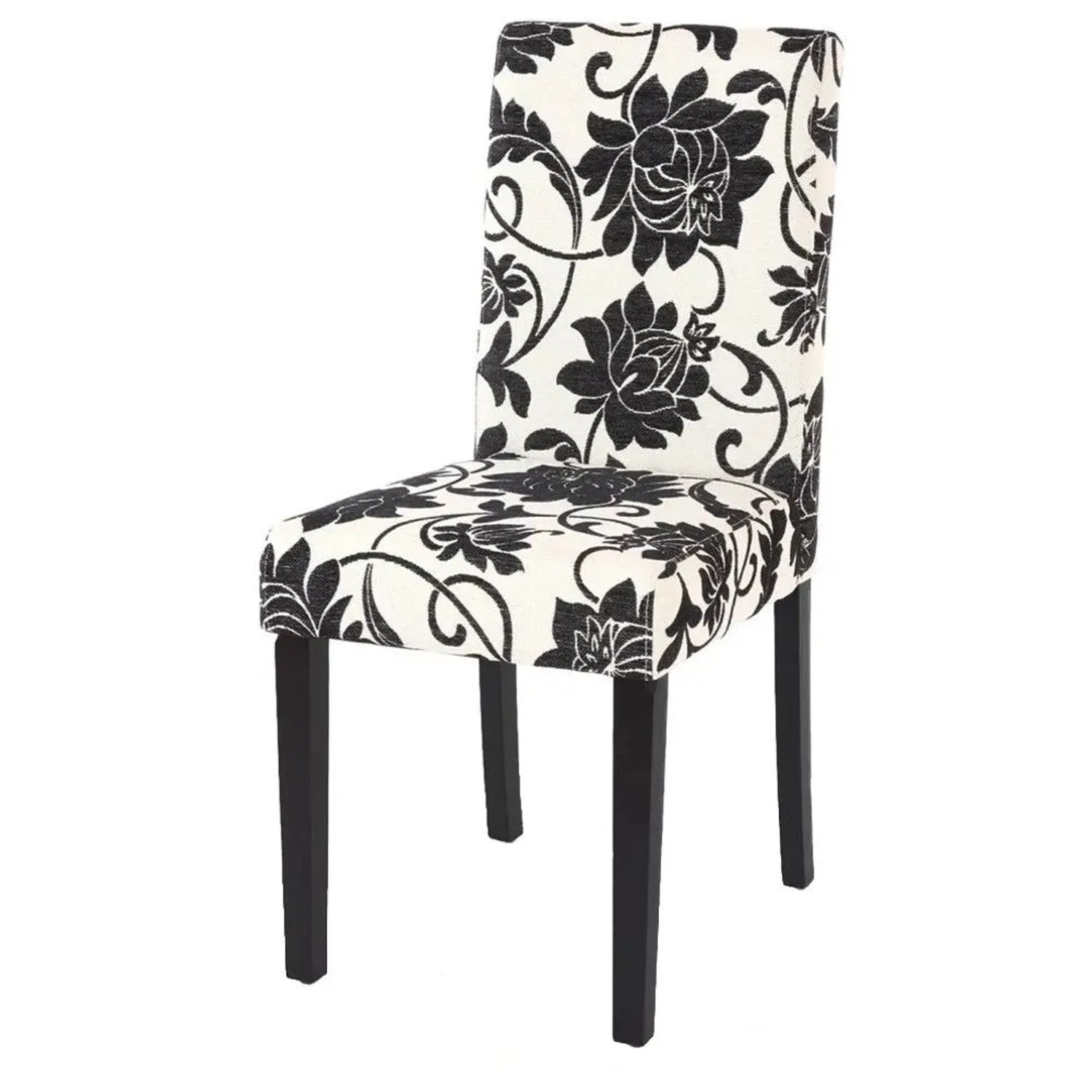 MCW Esszimmerstuhl Littau 2er-Set Textil Jacquard Dunkle Beine