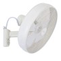 Weißer Lucci Air Wandventilator Breeze Wall mit Fernbedienung.