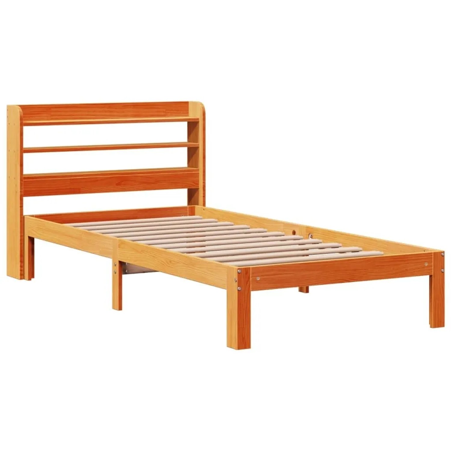 vidaXL Massivholzbett ohne Matratze Wachsbraun 75x190 cm Kiefernholz 330679 günstig online kaufen
