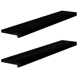 vidaXL Fensterbänke 2 Stk Dunkelbraun 110x20x2 cm Massivholz Eiche 4009177