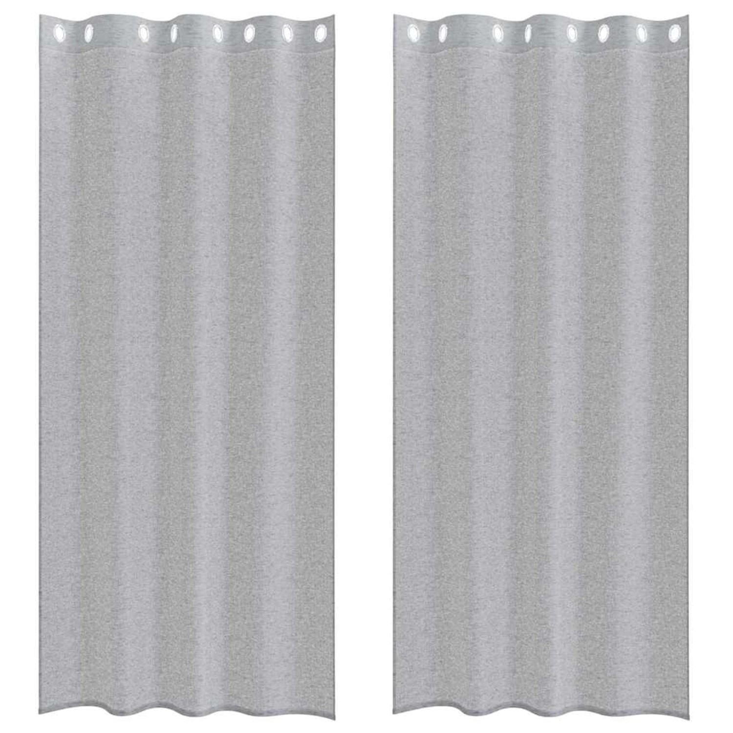 vidaXL Voile-Vorhang 2 Stk Dunkelgrau 140x245cm Polyester 4108005 günstig online kaufen