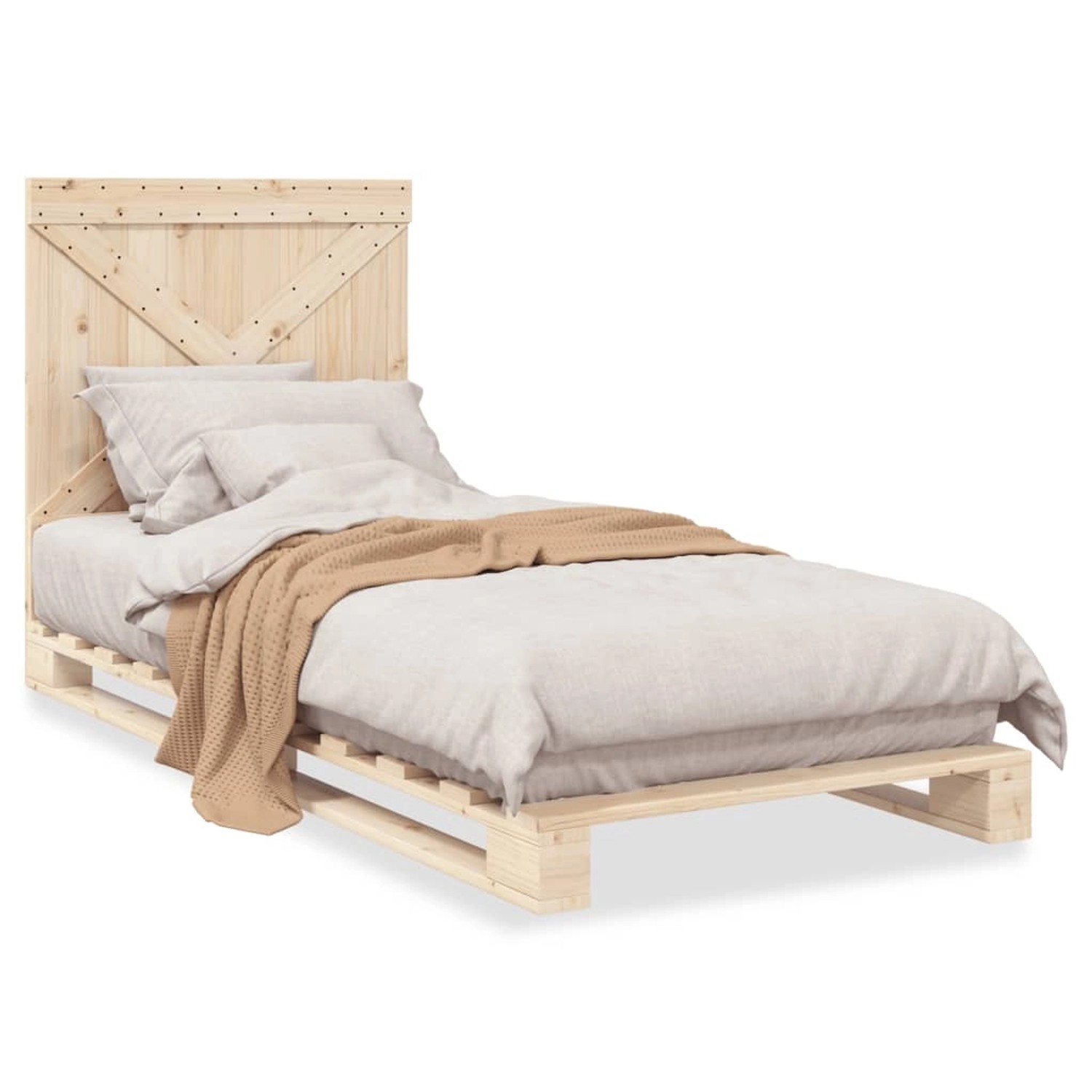 vidaXL Massivholzbett mit Kopfteil 90x200 cm Kiefer2096780 günstig online kaufen