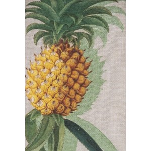 Beo Sitzauflage Niedriglehner Treffelstein mit Ananas-Motiv.