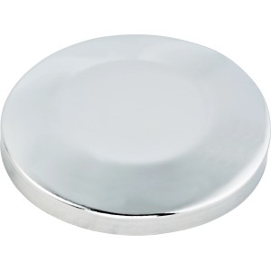 Verchromte Blindrosette, Ø 61 mm, zur Abdeckung von Wanddurchbrüchen.