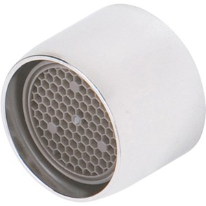 Verchromter Strahlregler Honeycomb PCA M22 für Armaturen, Nahansicht.