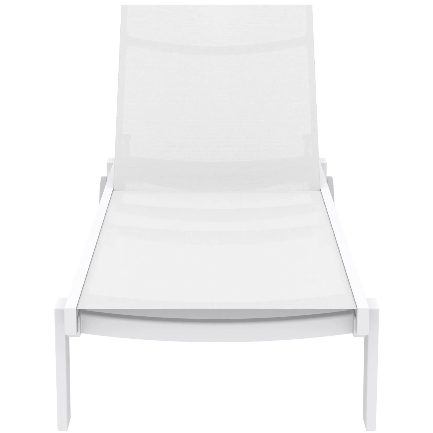 DELUKE Sonnenliege RUNE mit Rollen Klappbar 74x190x31cm Metall Weiß Gartenliege Strandliege_4