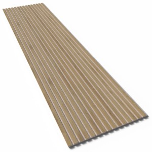 DenPanels Akustikpaneel Melamin Eiche Dunkel Filz Grau 260 cm x 60 cm