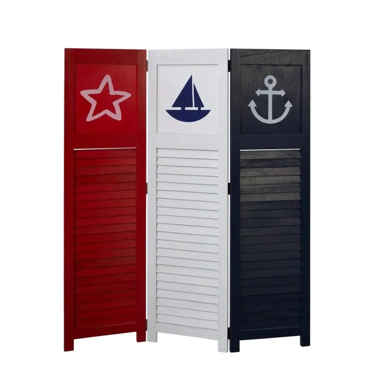 Homestyle4u 3-tlg. Paravent in Weiß 105x130 cm 1824 günstig online kaufen