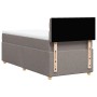 vidaXL Boxspringbett Taupe 90x190 cm mit Matratze und Kopfteil.