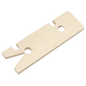 LUX Laubsägebrettchen Classic aus Holz, Buche, mit Aussparungen für präzises Sägen.