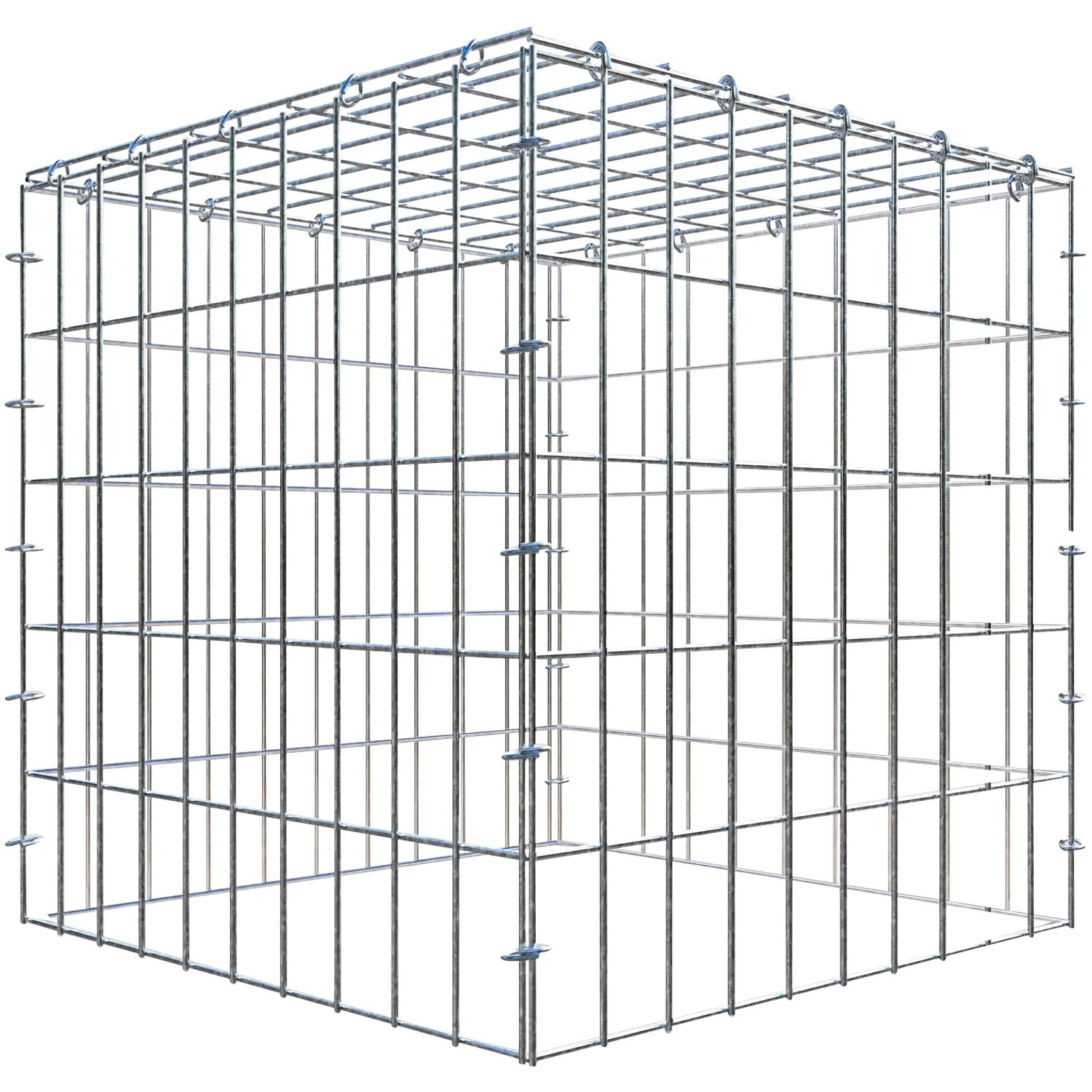 Gabiona C-Ring-Gabione-Anbaukorb Typ 3 50 x 50 x 50 cm Maschenw 5 x 10 cm