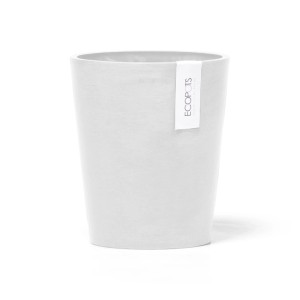 Ecopots Pflanztopf Morinda, weiß, 17x19,2cm. Skandinavisches Design für Innen- & Außenbereiche.
