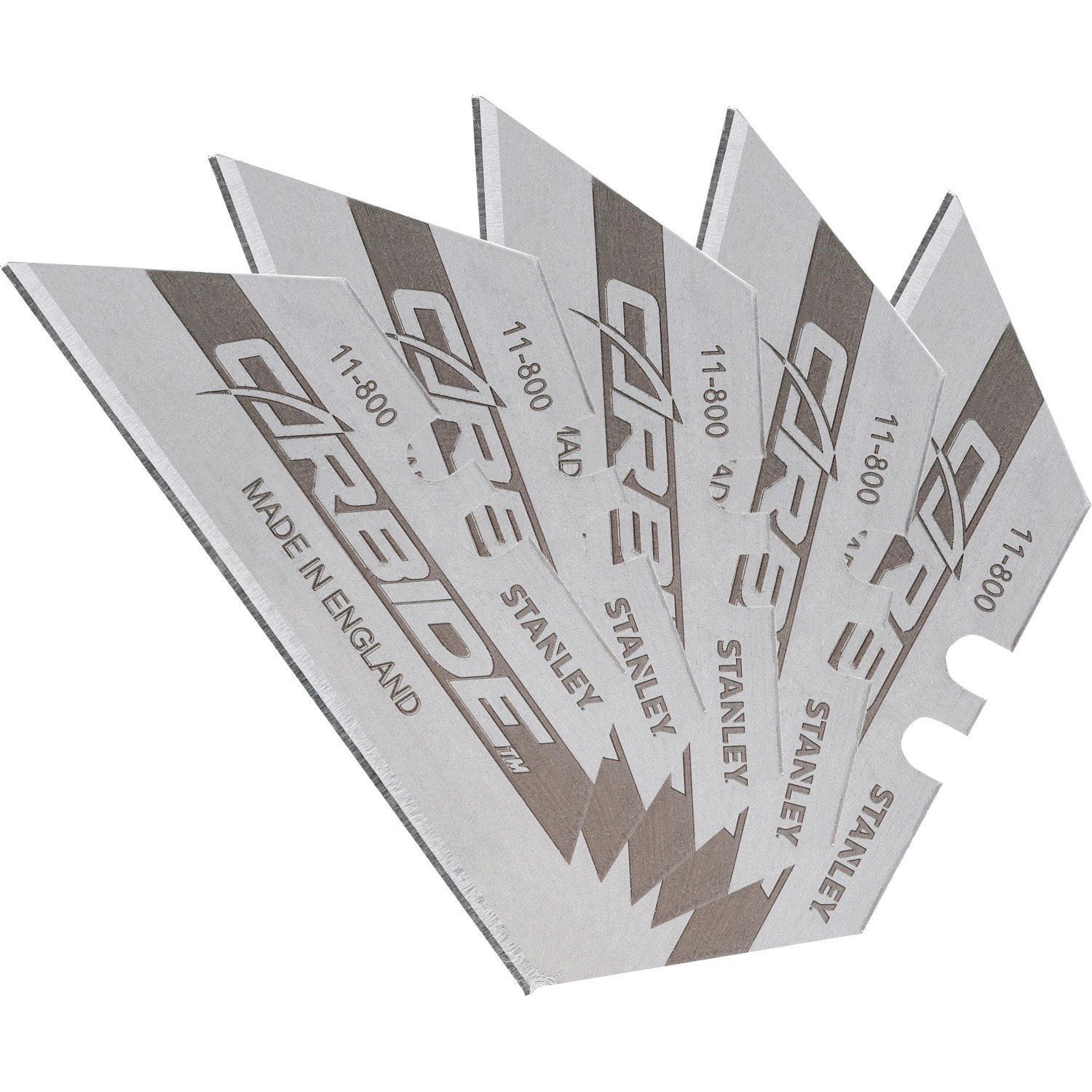Stanley Carbide Trapezklingen, 10 Stück, für Messer. Robuste Klingen mit Wolframkarbid-Beschichtung.