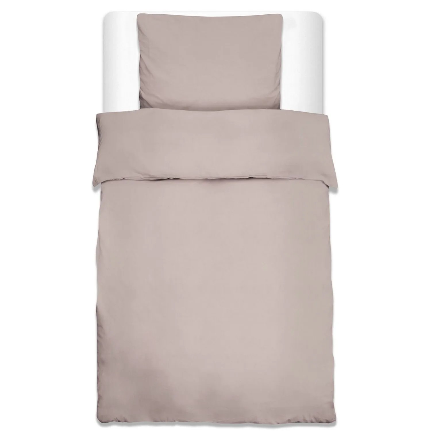 Beautissu 1er Set Renforcé Bettwäsche Set Julie 135x200cm 2tlg. Taupe