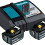 Makita Power-Source-Kit: Schnellladegerät DC18RC mit zwei 18V Akkus für Akkugeräte.