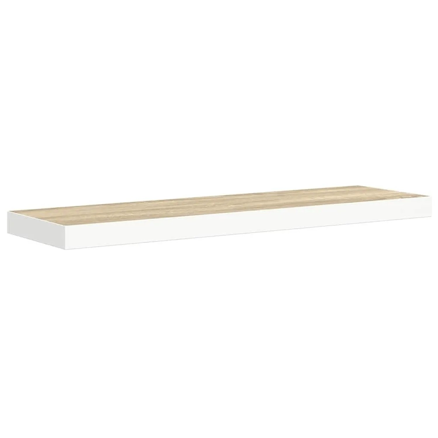 vidaXL Schweberegal Eichen-Optik und Weiß 80x23,5x3,8 cm MDF 326579