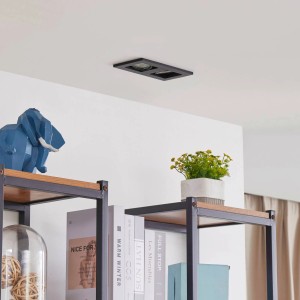 Lindby Thorid 10017618 Modern in Schwarz aus Metall 2-flammig GU10 Wohnzimmerleuchte