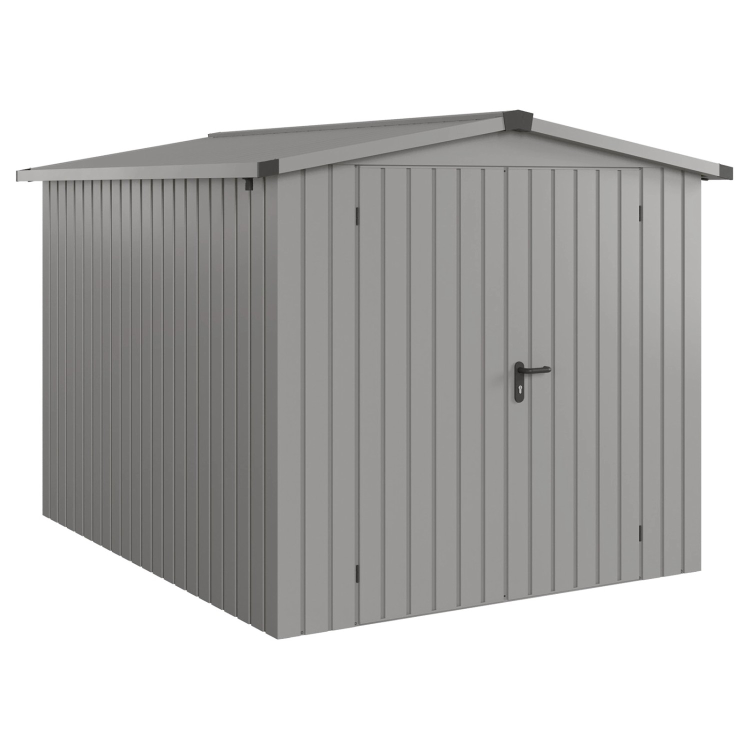 Hörmann EcoStar Gerätehaus Euroline Satteldach 2-flg 237 x 278 cm Graualumi günstig online kaufen