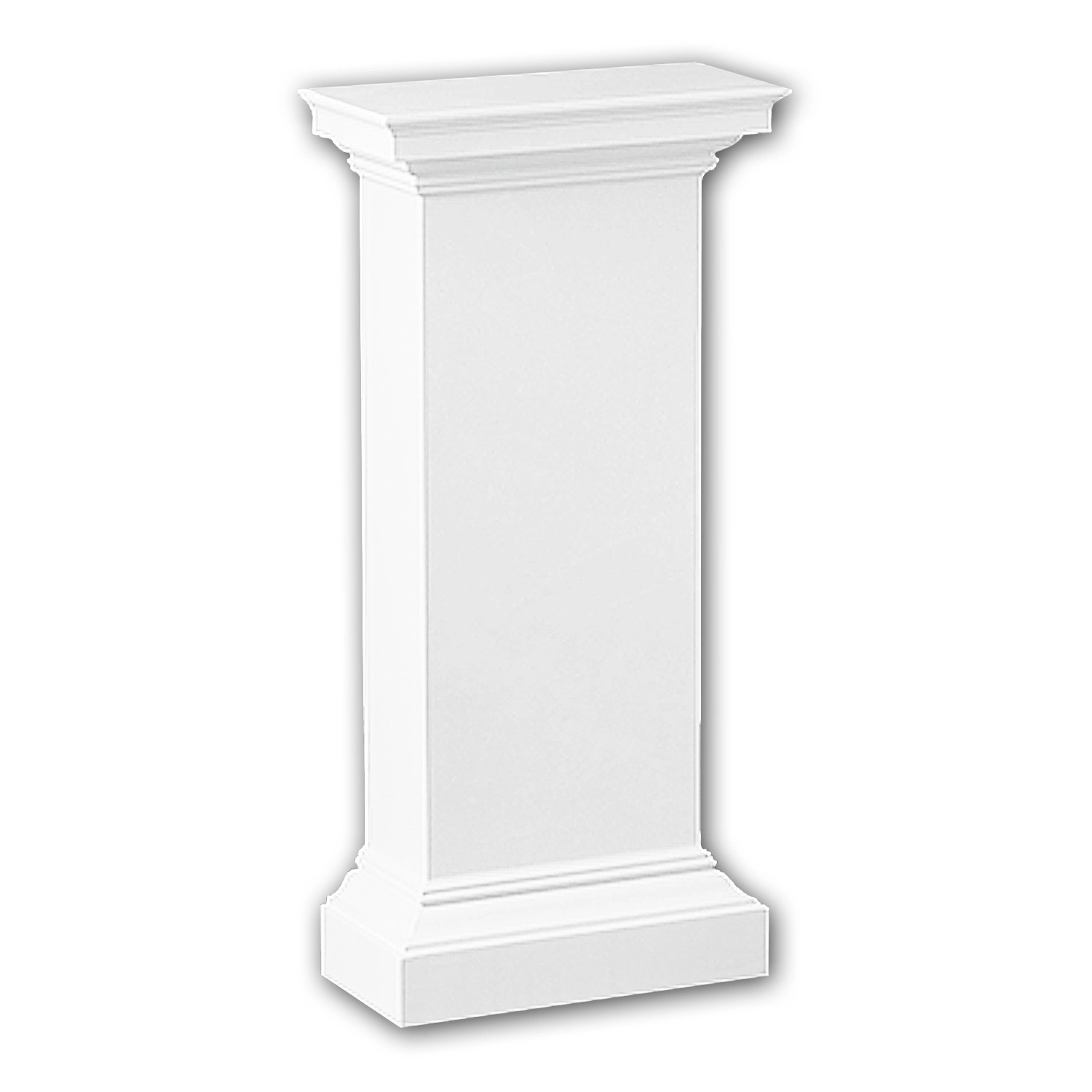 PROFHOME 118002 Halbsäulen Postament Säule Zierelement dekoratives Element 65,1 cm x 31,7 cm x15,9 cm Weiß