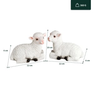 VERDOBA Dekoschafe Gartenfiguren 2 Lämmer