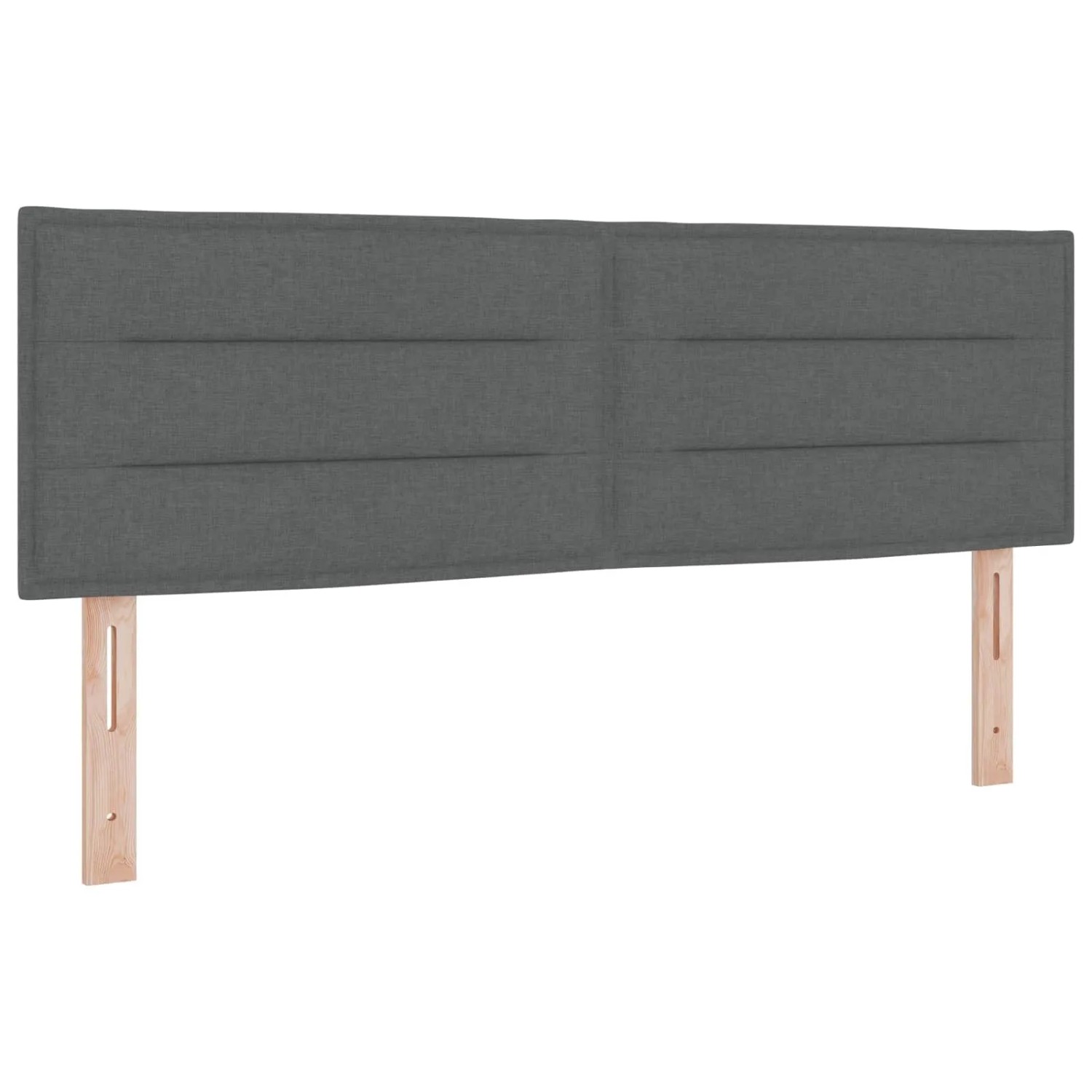 vidaXL LED Kopfteil mit LED-Lichtleisten Dunkelgrau 160 cm Polyester 3337993