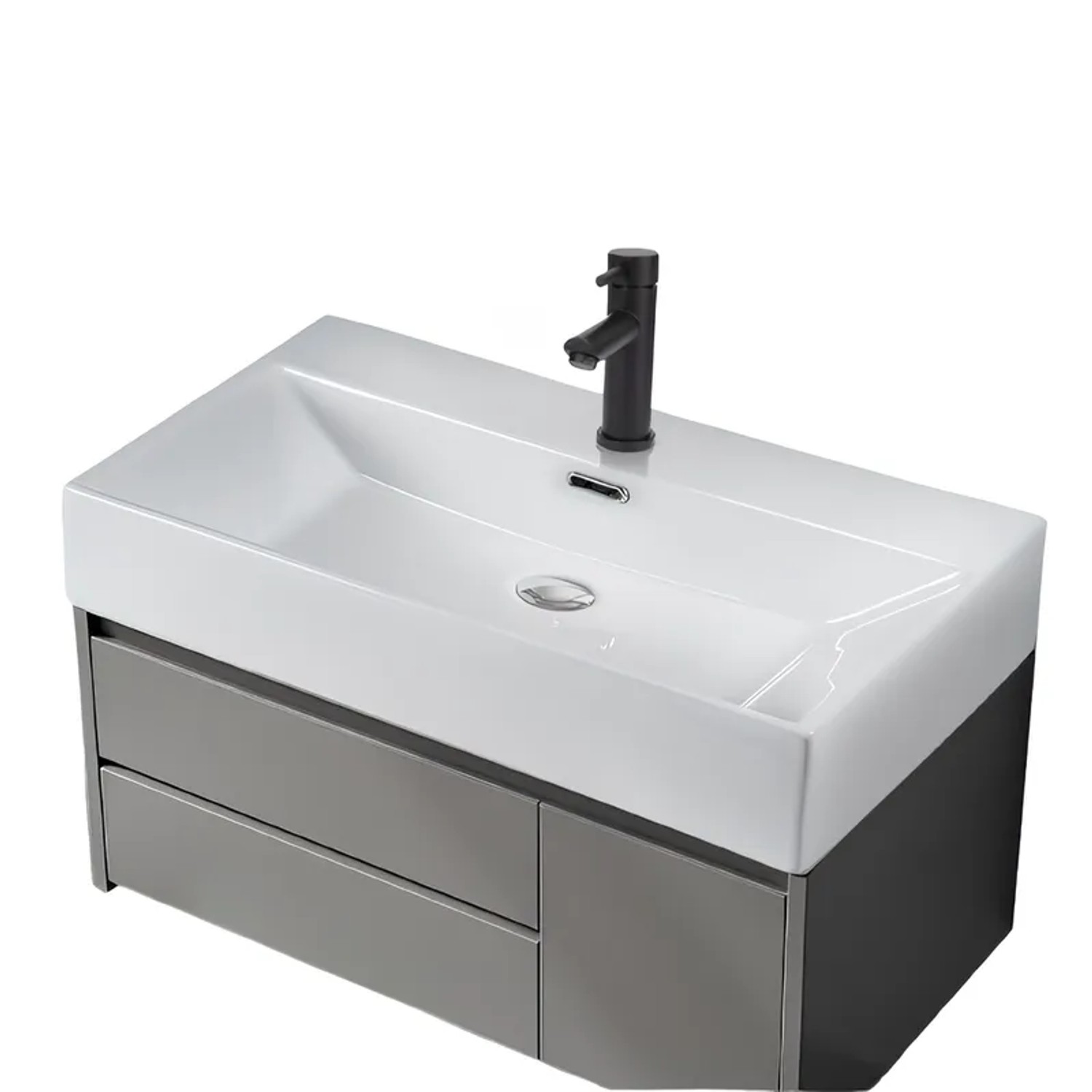 Nettlife Yaffe Waschbecken aus Keramik Weiß L 60 cm