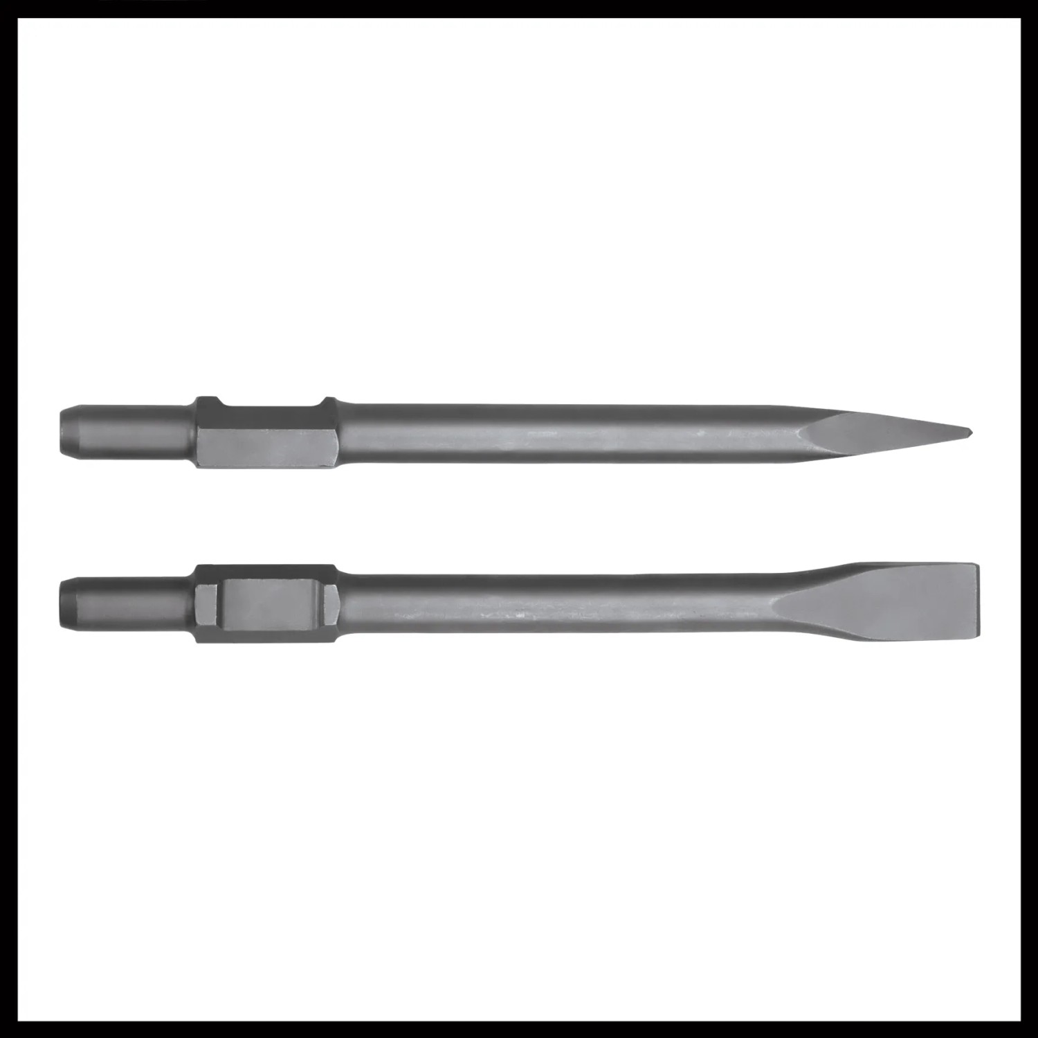 Zwei Meißel für Einhell Abbruchhammer TC-DH 43, spitz und flach, für Baumaschinen.