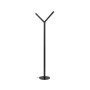Moderne, dimmbare LED Stehlampe Ilian in Schwarz, 2-flammig für Wohnzimmer.