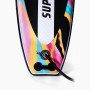 Aufblasbares Suprfit SUP Board Aquarell, Ventil mit Pumpenschlauch. Buntes Batik-Design für Wassersport.