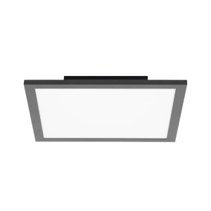 Lindby LED Deckenleuchte LED Panel Lamin 10012975 Dimmbar mit Leselampe Modern in Schwarz 1-flammig Wohnzimmerleuchte