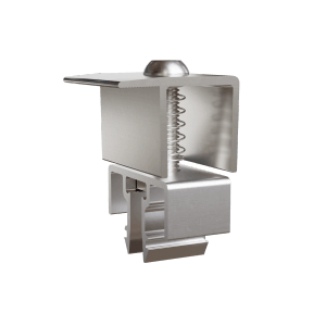 SolMount Endklemme aus Aluminium für Solaranlagen, Modulhöhe 27-37 mm.