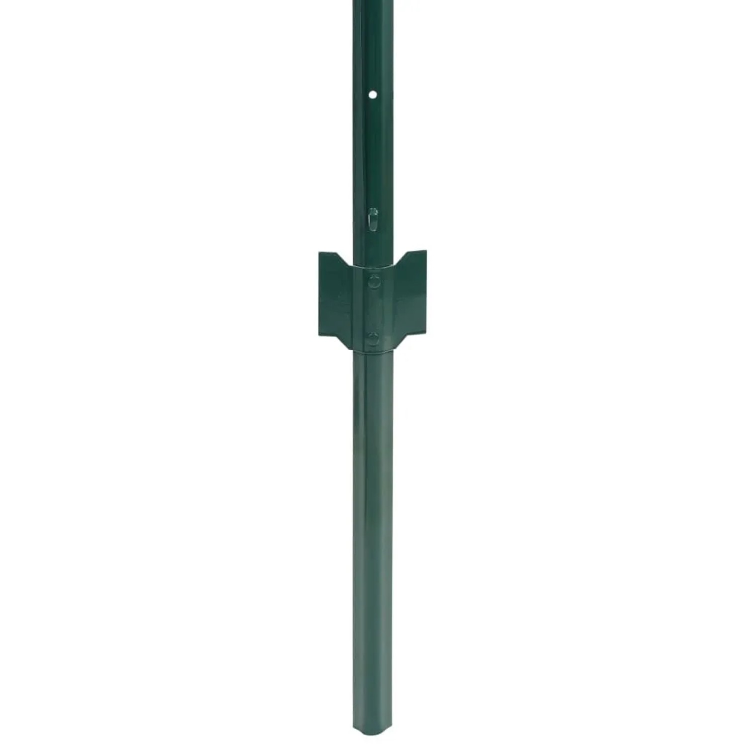 Grüner Metallzaunpfosten aus Stahl, 1,22 m hoch, für Gartenzaun von vidaXL.