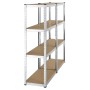 2er Set Juskys Lagerregale, 160x80x40 cm, verzinkt, mit 8 MDF-Holzböden. Ideal für Keller, Garage oder Werkstatt.