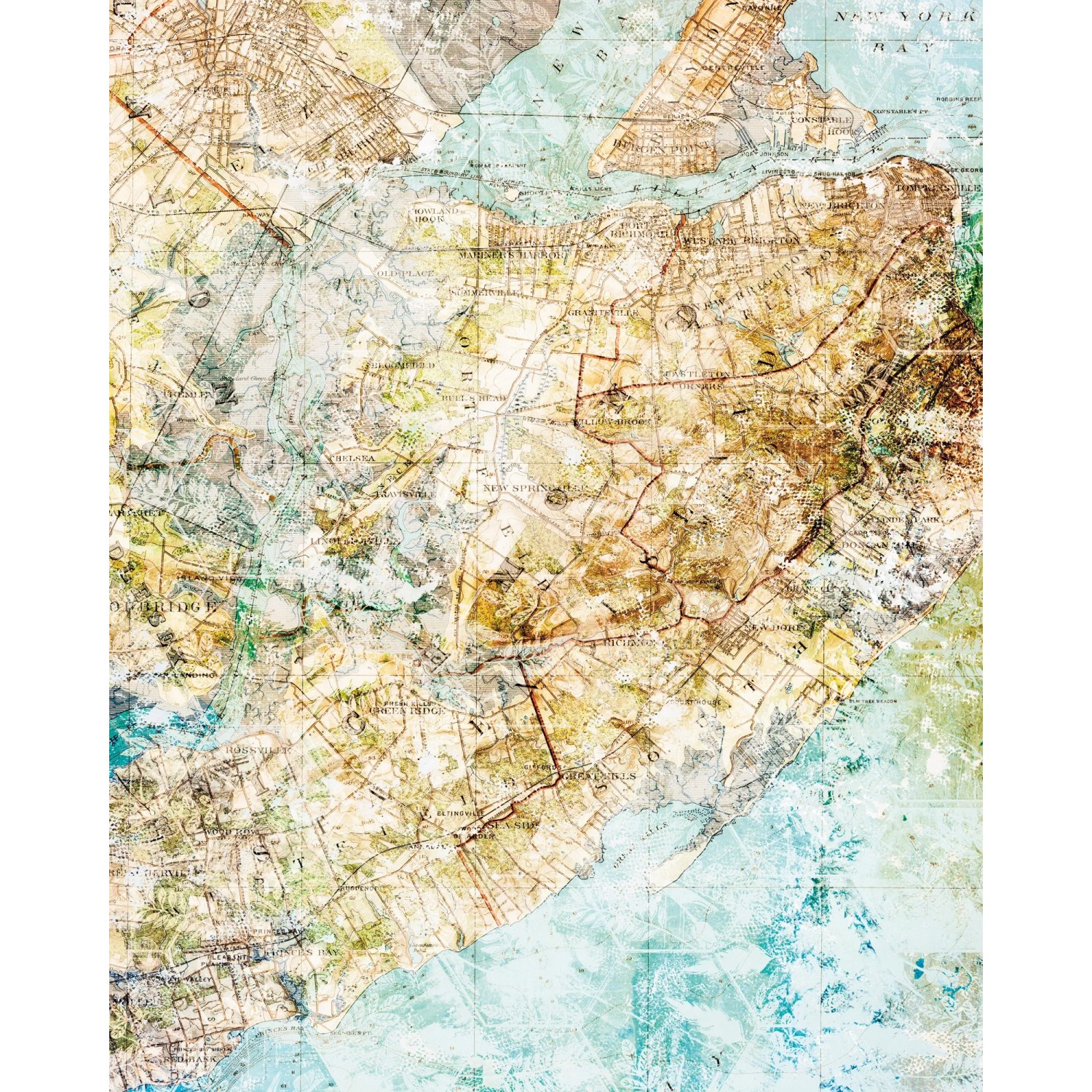 Komar Vliestapete Mix Map, glatt, Stadt
