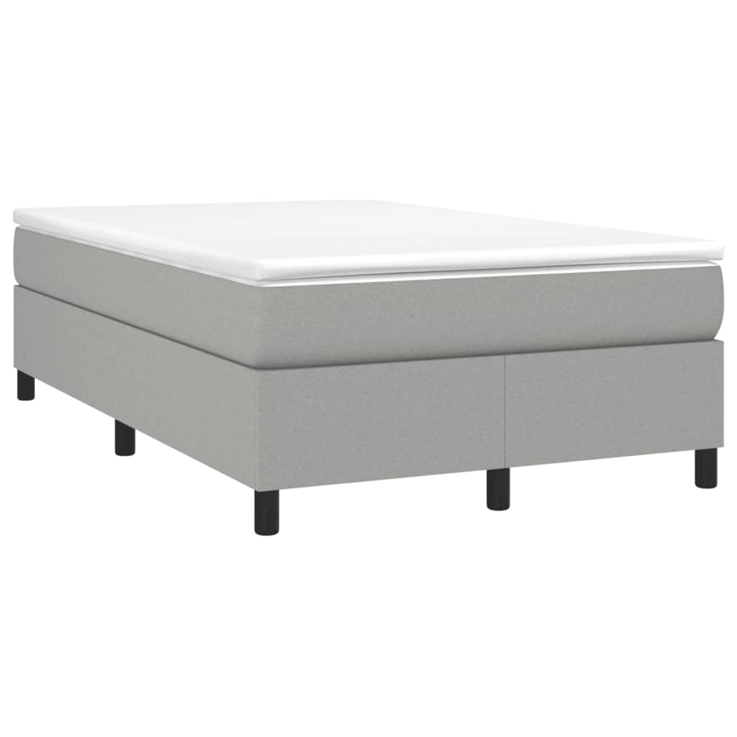 vidaXL Boxspringbett mit Matratze Hellgrau 120x190 cm Stoff 3269683 günstig online kaufen