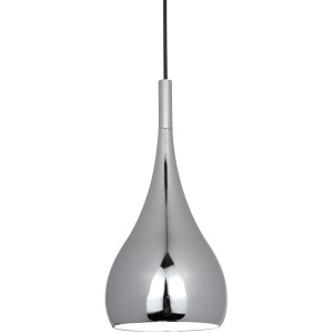 Chromfarbene Näve Pendelleuchte Drop, 1-flammig, im Tropfen-Design.