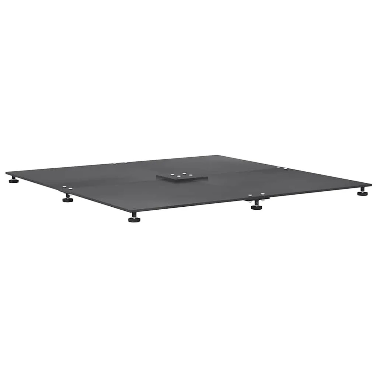 vidaXL Sonnenschirmständer Dunkelgrau 100 x 100 x 4 cm Stahl 3407831