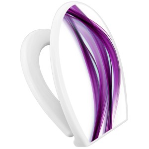 Banjado Familien WC-Sitz mit Absenkautomatik, Motiv Violet Element. Klodeckel mit Kindersitz.