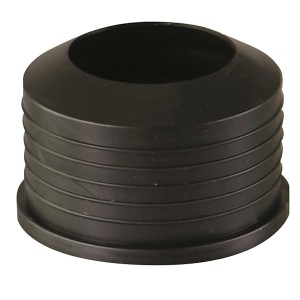 Schwarzer Kirchhoff Ablaufverbinder Lang Gummi 50x30 mm für Siphonabgang.