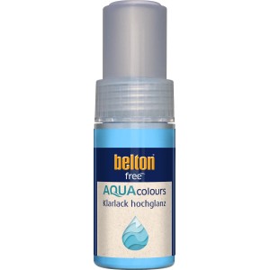 Belton Free AQUAcolours Klarlackstift, transparent, hochglänzend, 9 ml. Wasserbasierter Lackstift für kleine Flächen.