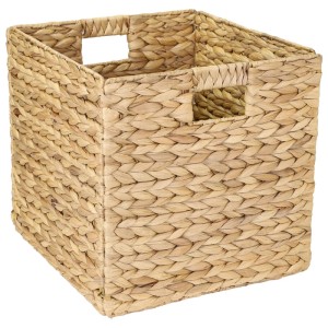 HMF 37240 Aufbewahrungskorb Korb Geflochten Wasserhyazinthe Seegras Kallax 32 x 34 x 32 cm