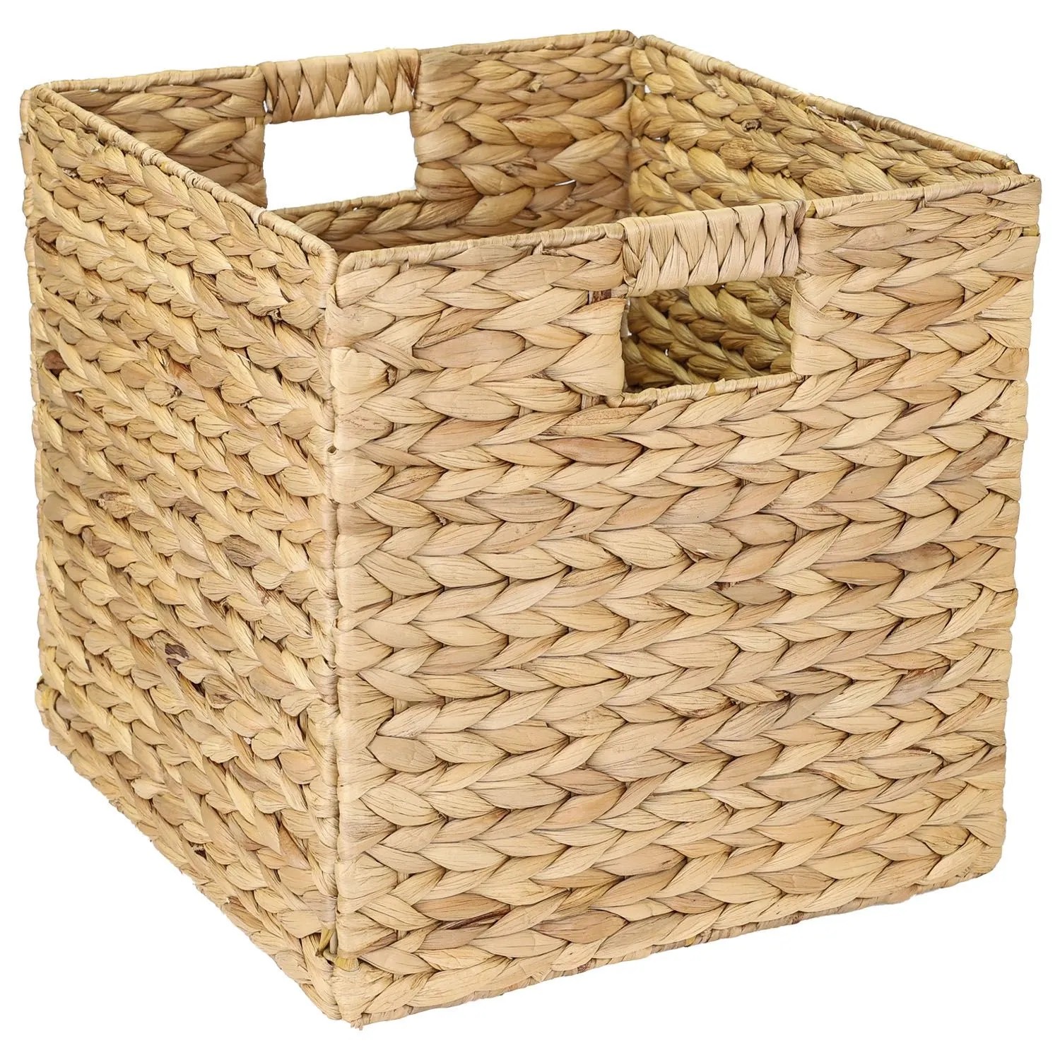 HMF 37240 Aufbewahrungskorb Korb Geflochten Wasserhyazinthe Seegras Kallax 32 x 34 x 32 cm