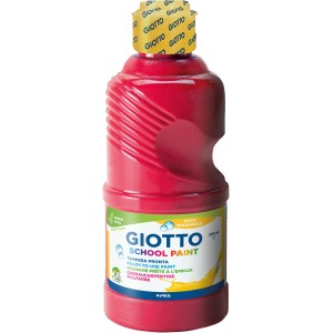 Giotto School Paint, Scharlachrot, 250ml, super auswaschbare Temperafarbe für Schule und Hobby.