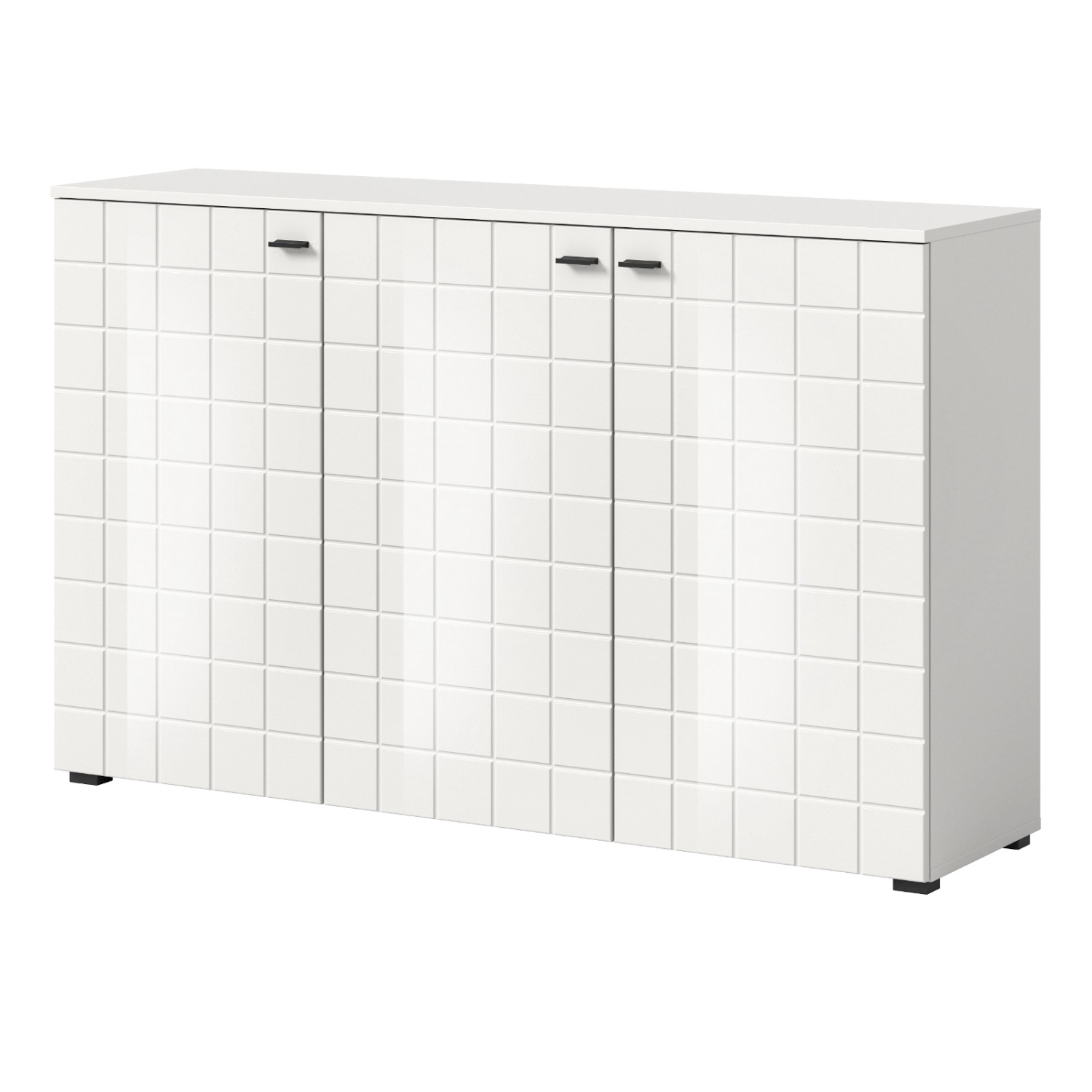 Inn.Furn Sideboard in Weiß Hochglanz Kommode 138 x 86 Hakon günstig online kaufen