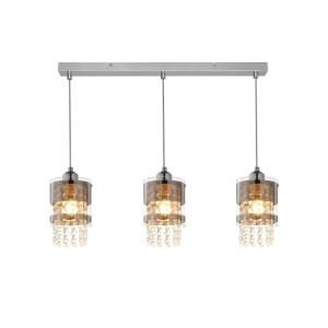 ZMH Pendelleuchte 3 flammig Modern Kristall 150cm Hängeleuchte für Wohnzimmer Esszimmer Flur