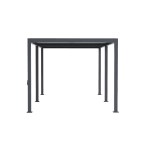 Anthrazitfarbene MWH Pergola C110 Series 3x6m aus Aluminium für Garten & Terrasse. Moderner Sonnenschutz.